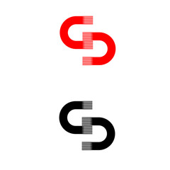 Black Paint Logo Icon with Elegant Circle Vector Design. the beautiful letter SS infinity monogram in incredibly luxury and classy style, elegant circular letter S and S logo template for.