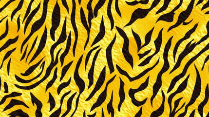 Yellow Animal Print Wallpaper or Background Pattern - Leopard Dots and Stripes - Generative AI