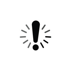 Exclamation mark. Signal attention. Vector linear icon on white background.