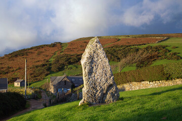 Standing Stone - Rhossili  Millenium Stone is a large piece of white Rhossili Down conglomerate...