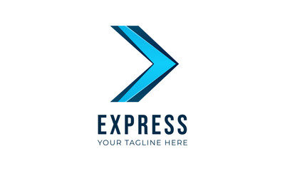 Modern express delivery transport logo design
