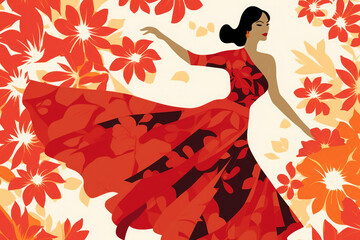 Fototapeta premium National Hispanic heritage month. Spanish culture celebration.