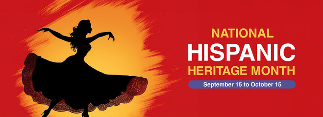National Hispanic heritage month. Banner. Spanish culture celebration. - obrazy, fototapety, plakaty