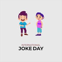 International Joke Day. July 1. joke day banner, poster. background. vector illustration. flat design