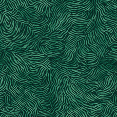 Dark Green Animal Print Wallpaper or Background Pattern - Leopard Dots and Stripes - Generative AI