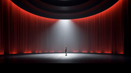 Minimalist and surreal stage designs, created with AI Generative Technology