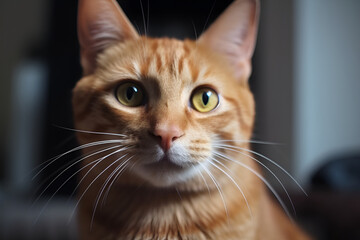 Head portrait of a ginger cat 