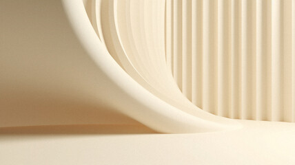 Empty minimalist geometrical scenario, created with AI Generative Technology