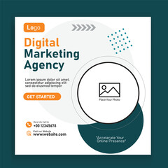 digital marketing agency social-media Instagram post template
