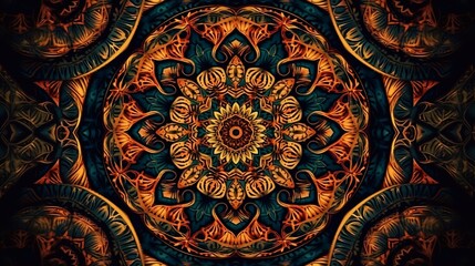 Fototapeta na wymiar Mandala background, generative Ai 