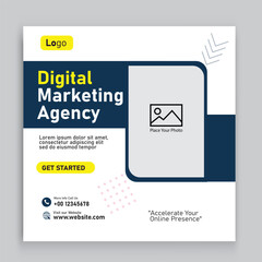 digital marketing agency social-media Instagram post template