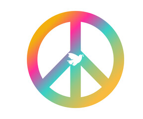 Peace Sign with Dove