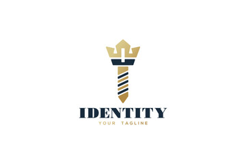 Creative logo design designated to construction company or workshop. This logo design depicts a crowned screw. 
