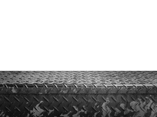 Fototapeta premium old diamond pattern metal floor plate for background PNG transparent