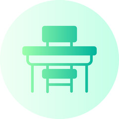 school desk gradient icon
