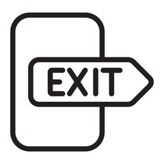 exit line icon