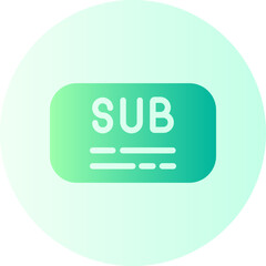 subtitles gradient icon