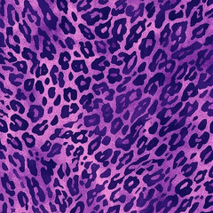 Dark Purple Animal Print Wallpaper or Background Pattern - Leopard Dots and Stripes - Generative AI