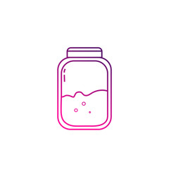 Gradient Jar of honey icon. Food and drink theme. Isolated design. Vector illustration