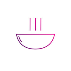 Gradient bowl icon. food icon. kitchen icon. cooking icon. cooking icon.