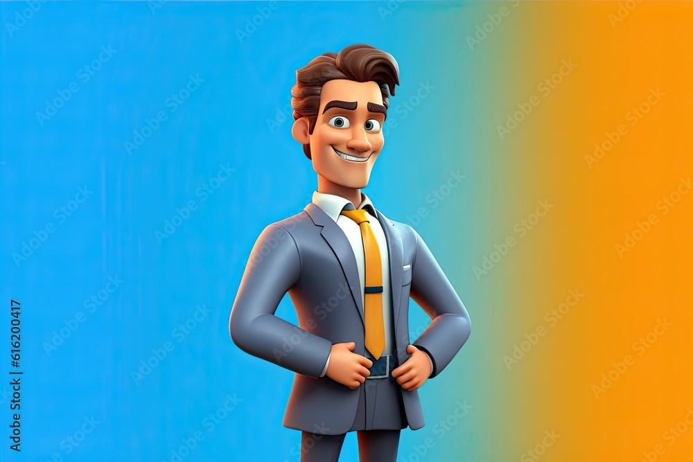 Poster caucasian man human resources manager good looking background with copy space generative ai