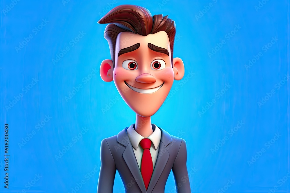 Poster caucasian man human resources manager handsome backdrop with copy space generative ai