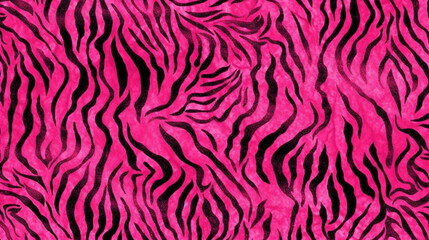 Hot Pink Animal Print Wallpaper or Background Pattern - Leopard Dots and Stripes - Generative AI