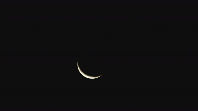 Night landscape of the waning moon in Rome