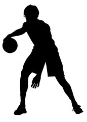 Basketball player silhouette vector