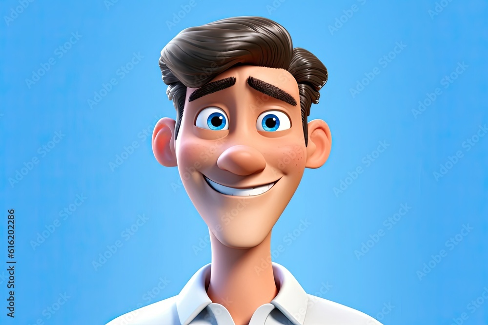 Poster caucasian man physical therapist good looking backdrop with copy space generative ai