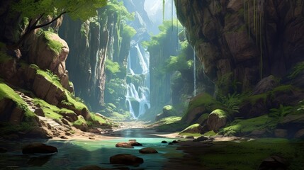 Fototapeta premium Beautiful Game Environment Art