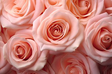 Pattern of pink roses. Genaretive Ai
