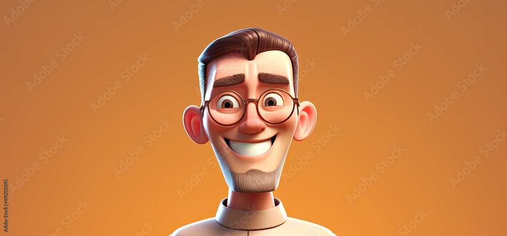 Poster caucasian man priest good looking background with copyspace generative ai