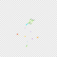 ribbon serpentine tinsel red spiral color curly