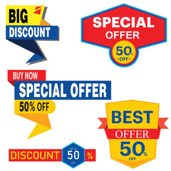 big sale, special offer ,big discount vector tags