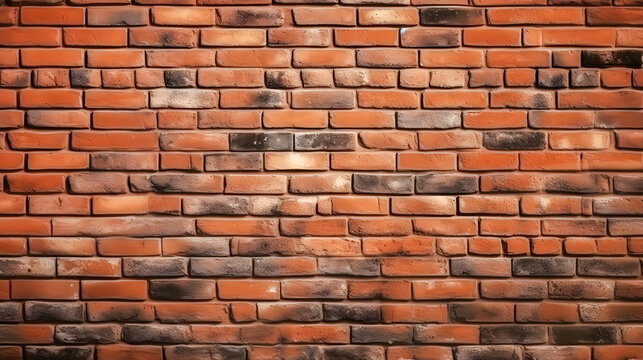 Red brick wall background. Generative ai