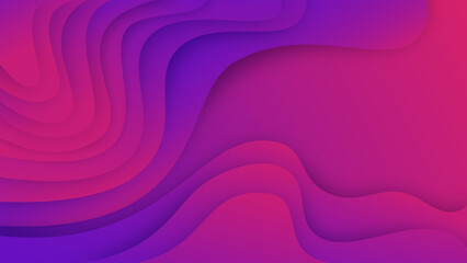 Horizontal banners paper cut waves abstract background.