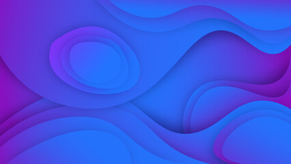 Horizontal banners paper cut waves abstract background.