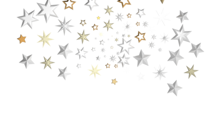 Golden Dreamscapes: Step Into a 3D Rainfall of Gleaming Stars