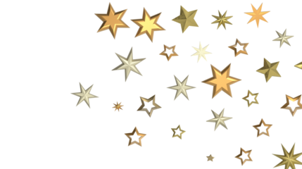 Enchanting 3D Gold Stars Rain: A Celestial Delight for the Eyes