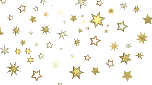 A Shower of Golden Stars: Captivating 3D Illustration Takes You to a Celestial Realm