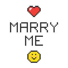 Obraz premium merry me pixel symbol