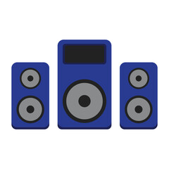 flat speaker illustration on white background