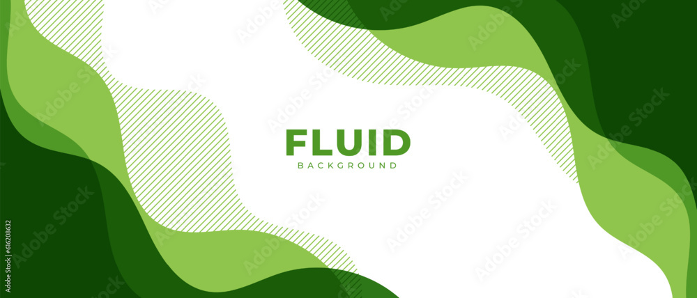 Canvas Prints abstract green banner background. fluid shapes and line composition with trendy gradients. vector il