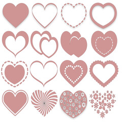 Pink Heart icon stock vector Image of illustration