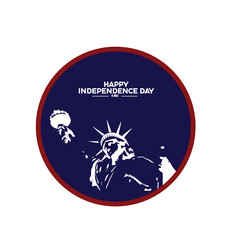 design of independence of the united states, 4th of july, simple design, with objects or elements of the statue of liberty