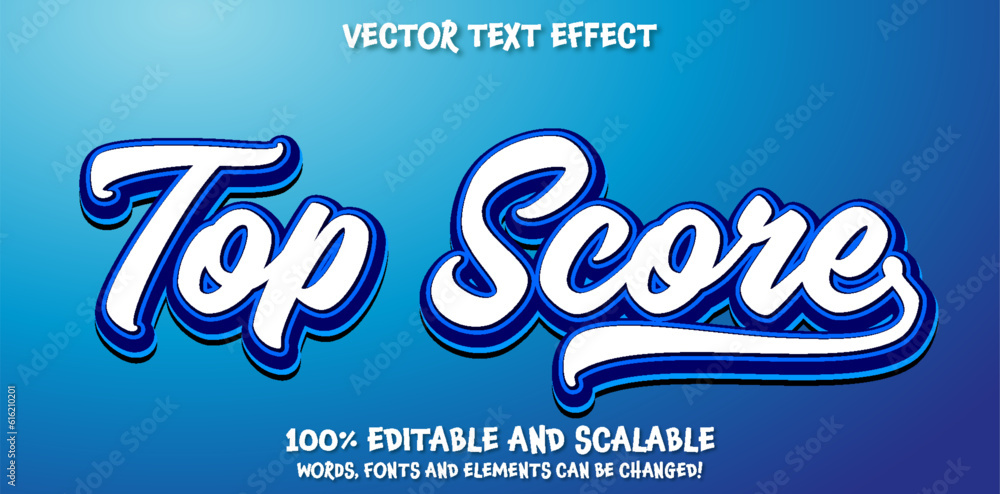 Poster top score text effect - editable text