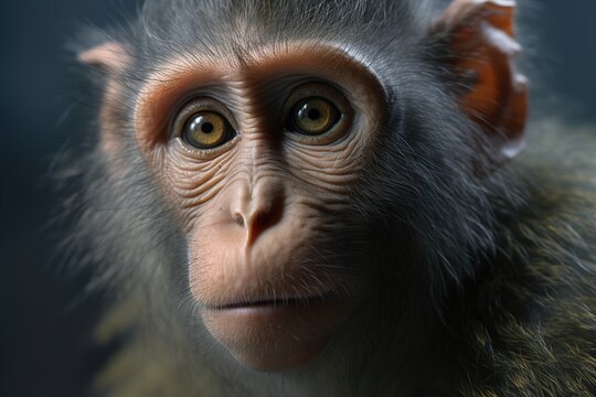 monkey portrait. generated by AI