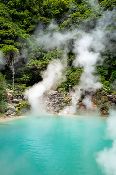 A natural hot spring in Beppu