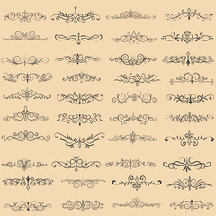 Vector illustration graphic elements for design, Swirl elements decorative illustration